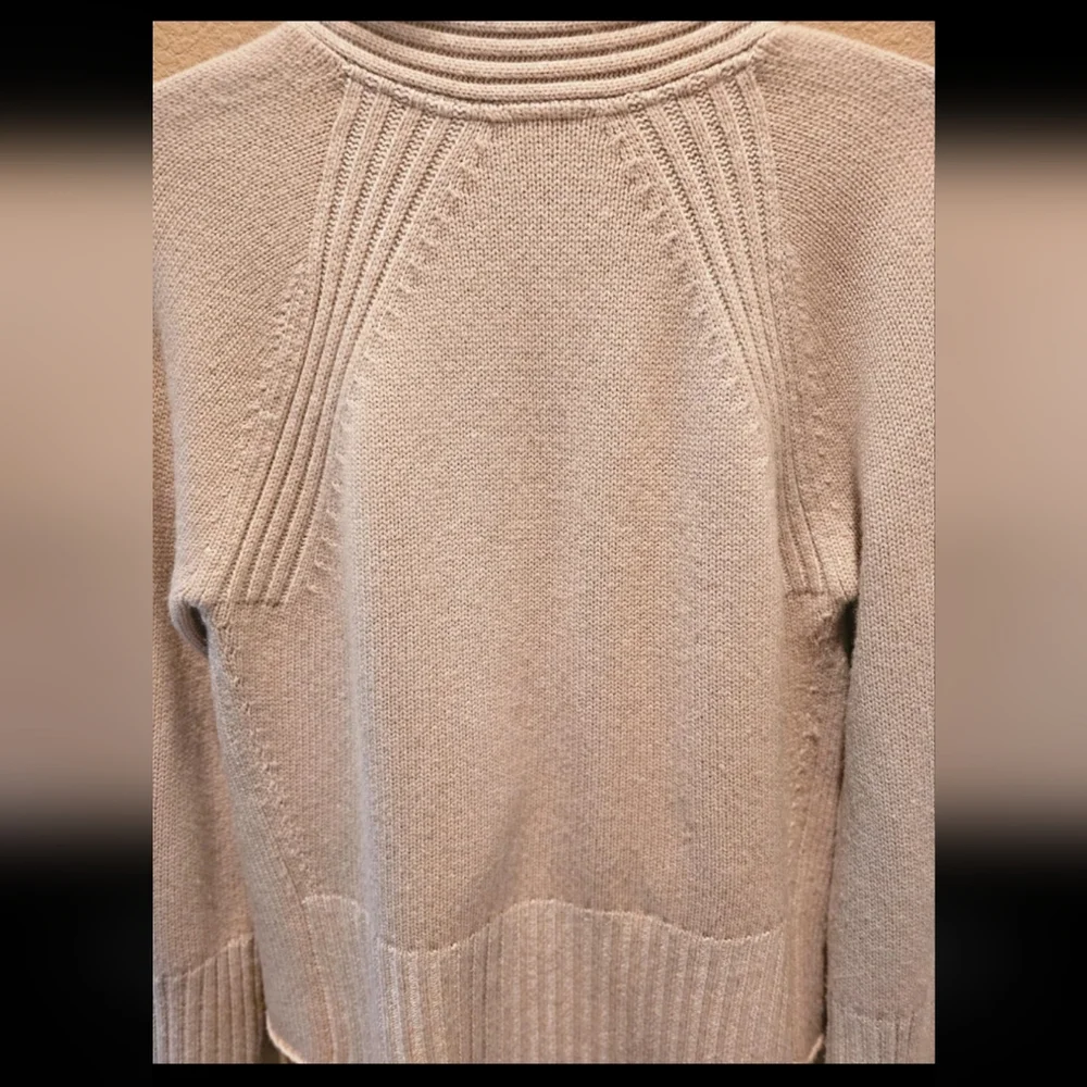 Brochu Walker Tan Wool Cashmere Waterfall Cardigan Size Small - Picture 6 of 6